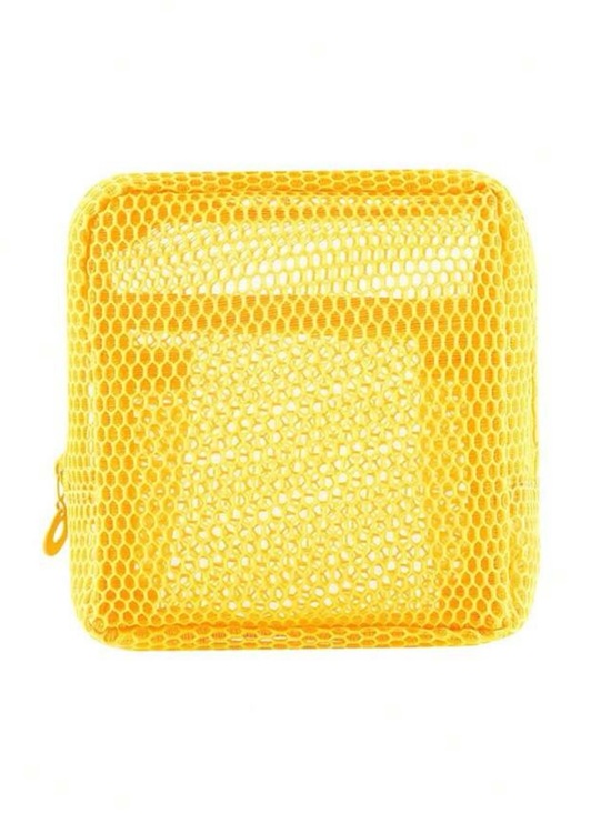 Handbags - Yellow Transparent Mesh Pouch